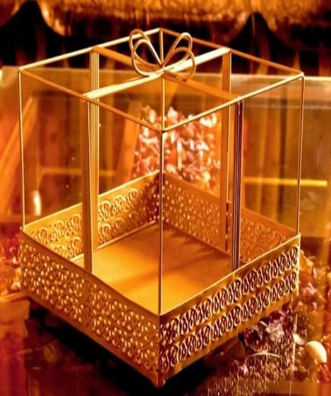 Gifting best wishes Metal Basket with Handle for Wedding