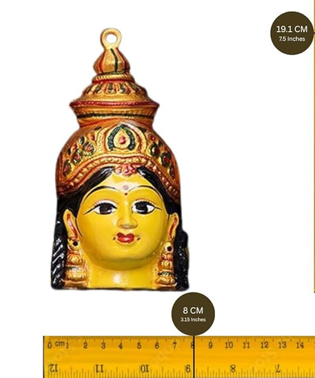 Metal Ashtalakshmi Devi Face Set of 8- each 7.5 Inch