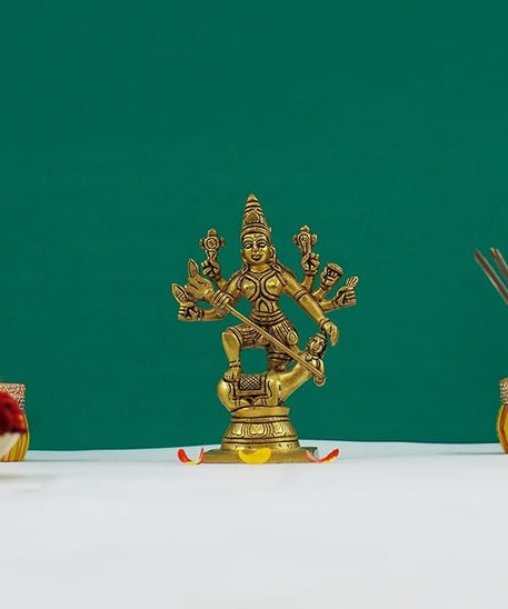 Brass mahisura mardini puja and home decor