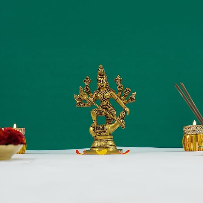 Brass mahisura mardini puja and home decor