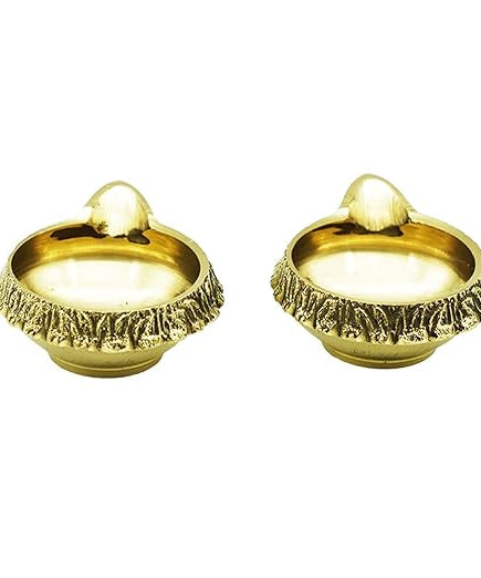 Kubera Gold Brass Diya (Set of 2)