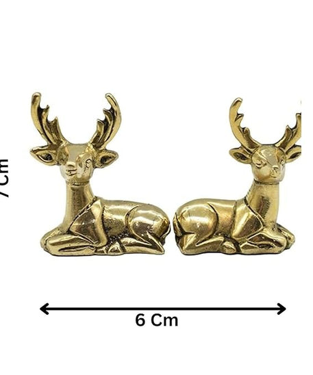 Twin Brass Deer for Vastu