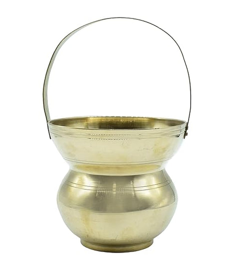 Brass Kamandalam Kamandal Holy Water Pot with Handle for Pooja
