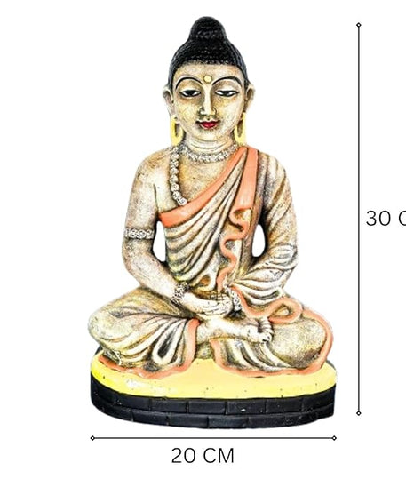Dhyana Buddha Golu Bommai - 30 cm Handmade Clay Statue