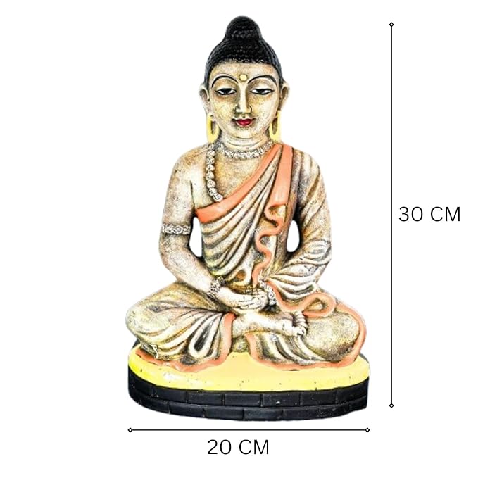 Dhyana Buddha Golu Bommai - 30 cm Handmade Clay Statue