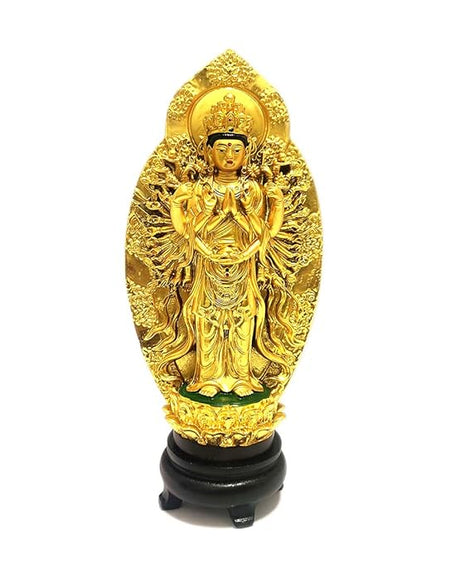 Tibetan Buddhist Green Tara Resin Statue for Vastu & Home Decor