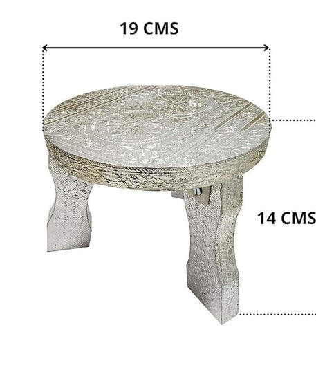 Silver Chowki for Puja