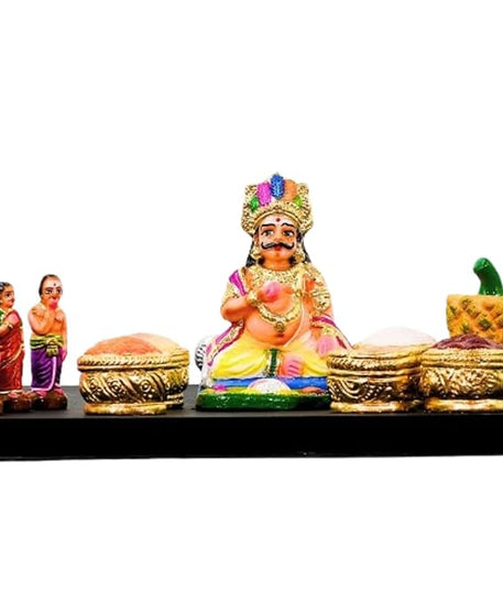 Maya Bazar Clay Golu Dolls Set of 10Pcs | Handcrafted Navaratri Kolu Showpiece