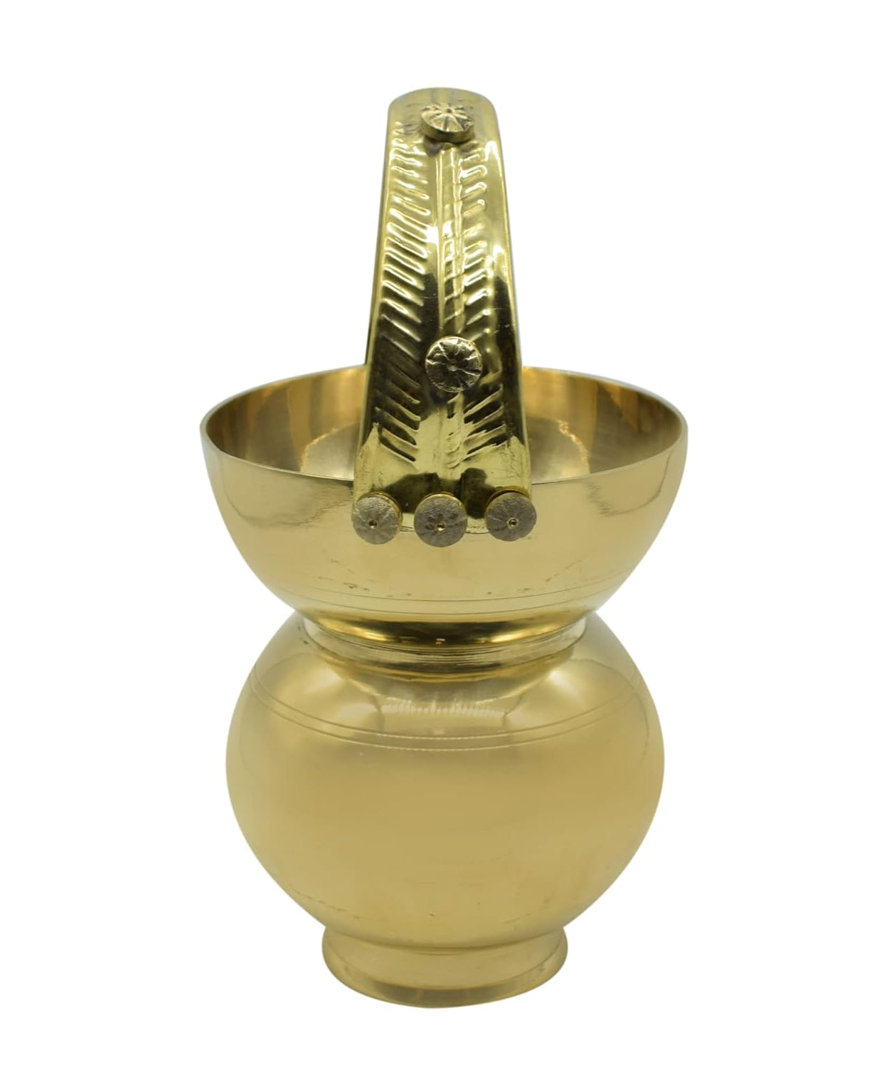 Brass Kamandalam/Kamandalu, Golden