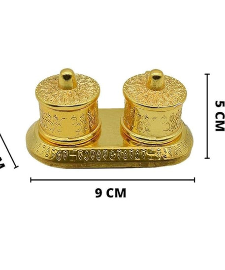 Antique Kumkum Chawal Gold Box Bharani