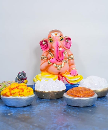 Bhojana Ganapati Kolu Bommai handmade Clay for Navarathri