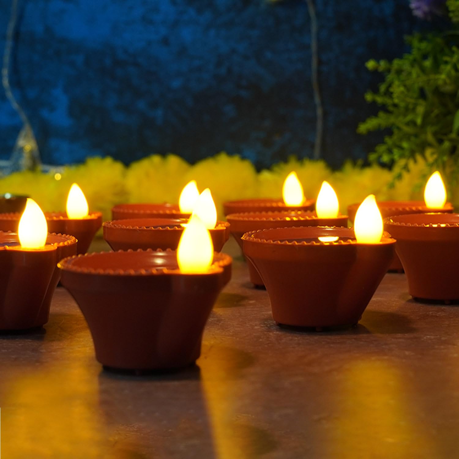 Led Diyas with Water Sensor Pack of 12