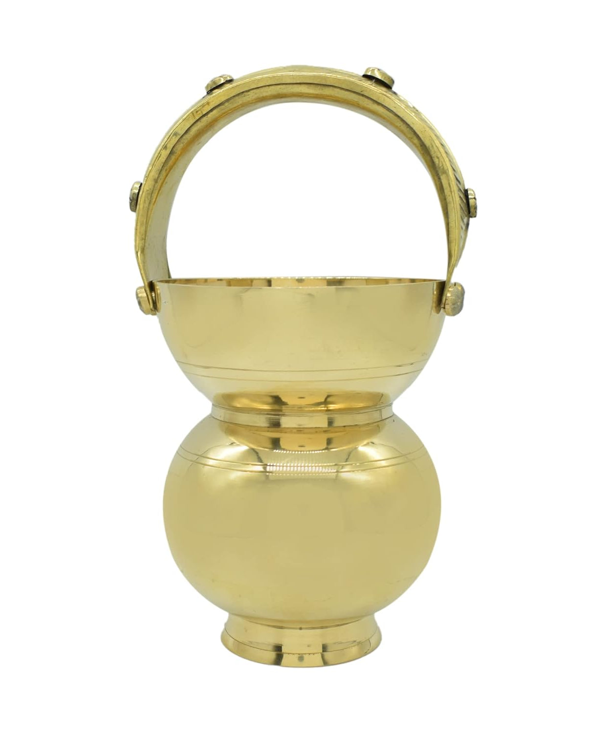 Brass Kamandalam/Kamandalu, Golden