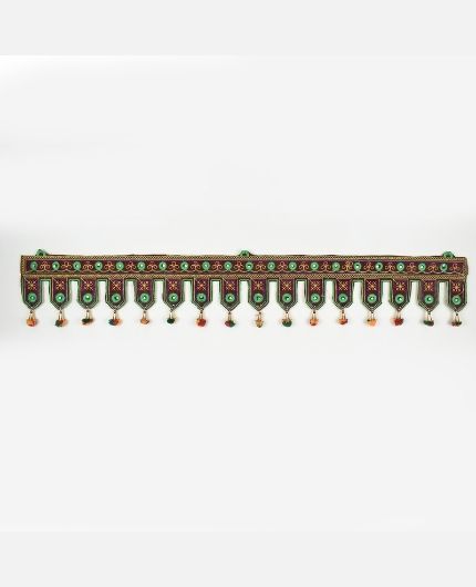 Traditional Embroided Design Stone Bandarwal Toran