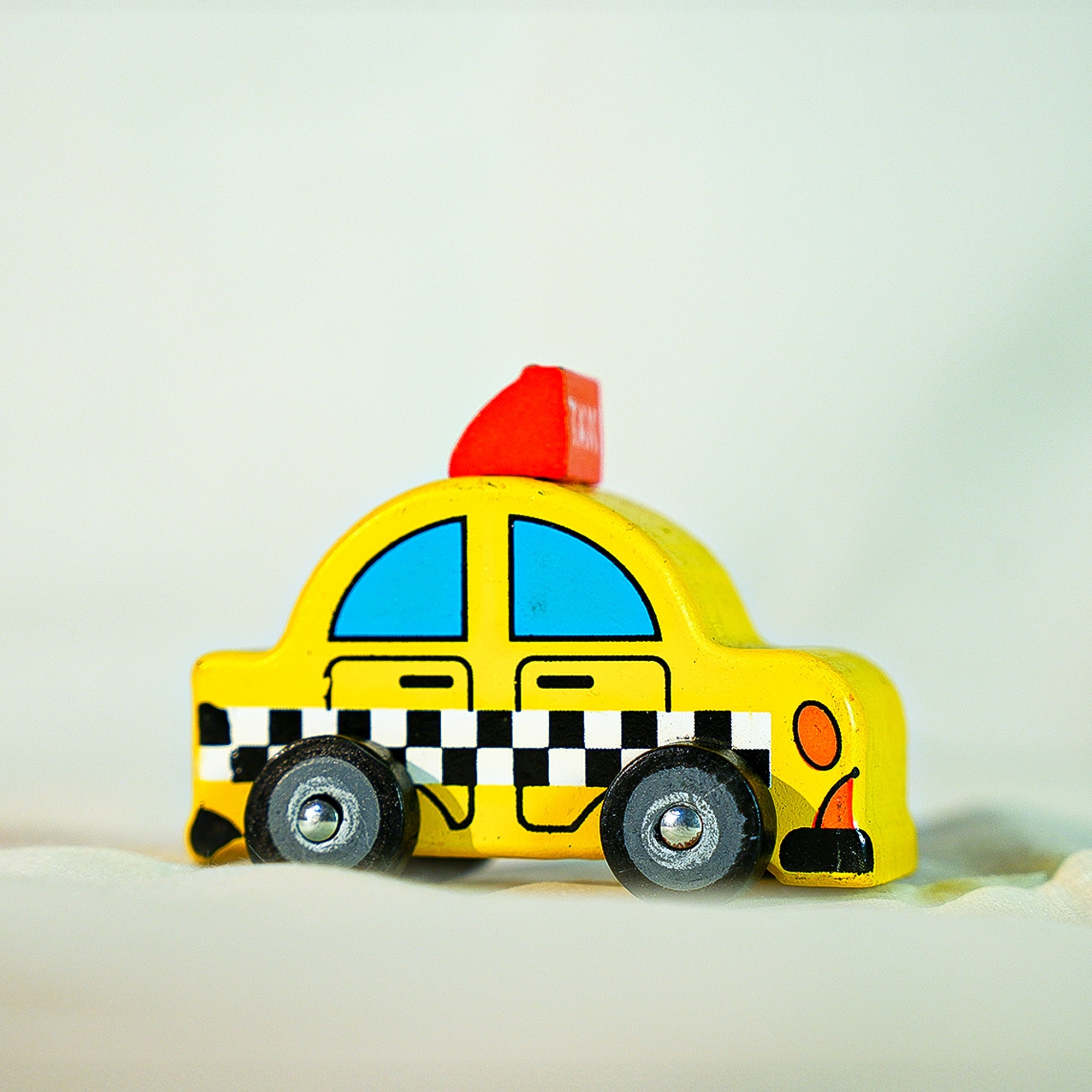 Channapatna Wooden Mini Taxi Toy