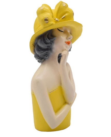 Yellow Hat Doll Showpiece for Home Decor