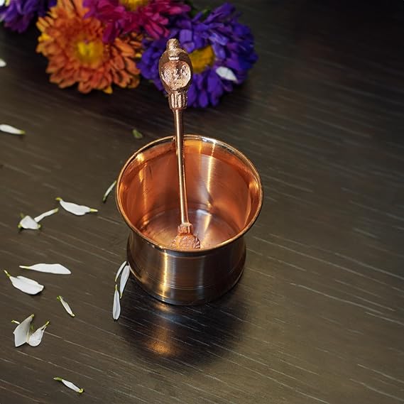 Pancha Patra with Udharini/Spoon/Pali Set for Pooja (2.5 Inch)