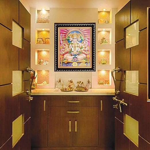 Wall Decor Panchmukhi Hanuman Photo Frame