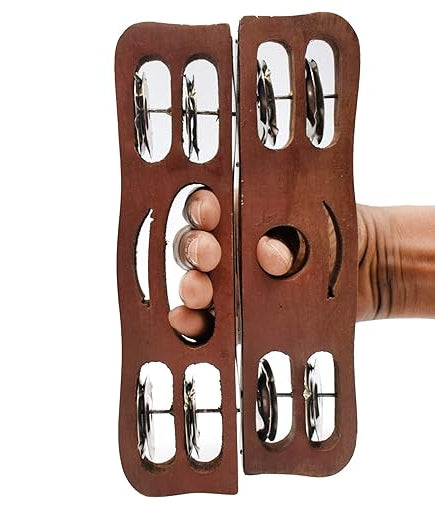 Kirtal Pair Indian Musical Instrument Hand Cymbals- Large