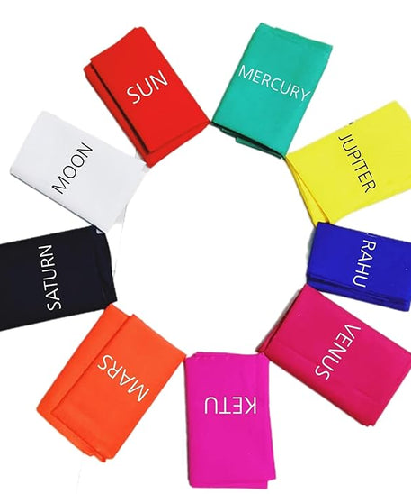 Navagraha pooja clothes-Navagraha Clothes Pieces Material( Pack of 9 )