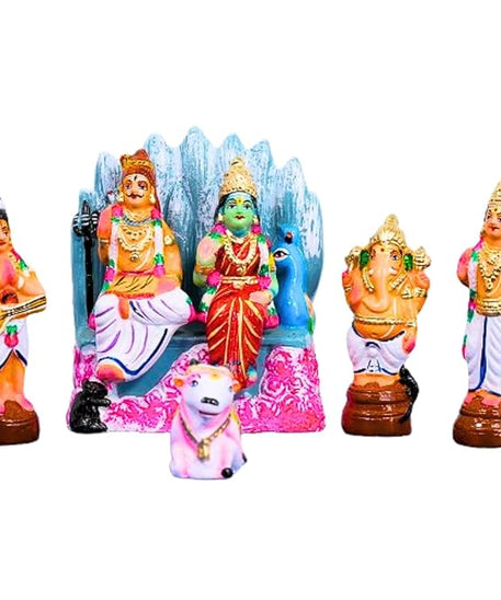 Shiva Parivar Set- Kailaya Malai Golu Dolls for Navrathri