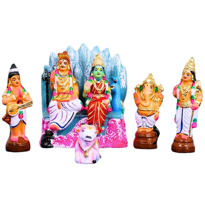 Shiva Parivar Set- Kailaya Malai Golu Dolls for Navrathri