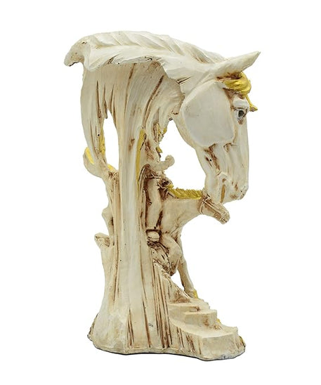Man Riding Horse Sculpture Home Decor