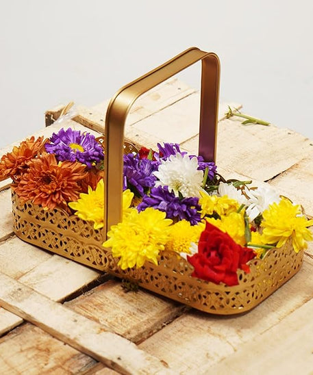 Pooja Flowers Basket - Rectangle