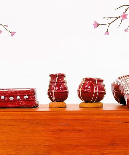 Golu Dolls Musical Instrument Set of 4 Kolu Bommai for Navaratri