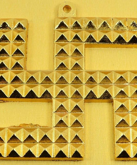 Brass Swastik Pyramid Wall Hanging