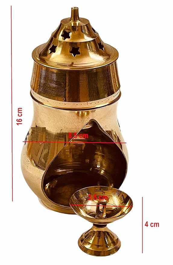 Brass Aroma Incense Burner , Camphor Lamp , Aroma Lamp, Oil Burner, Oil Diffuser Lamp