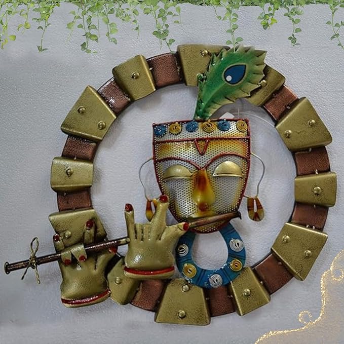 Krishna Playing Flute Wall Hanging Decor