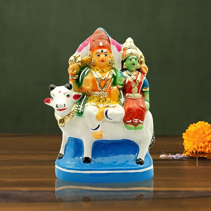 Rishabha Vahanam Lord Shiva and Goddess Parvathi Navarathri Golu Doll