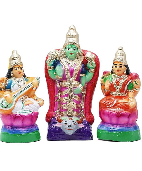Lakshmi Parvati Saraswati Idols Golu Dolls Set of 3