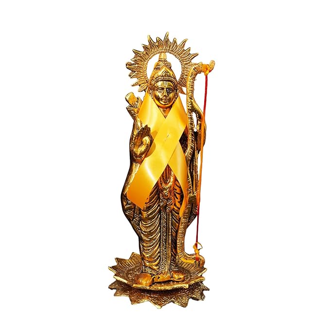 Lord Rama Golden Metal Statue