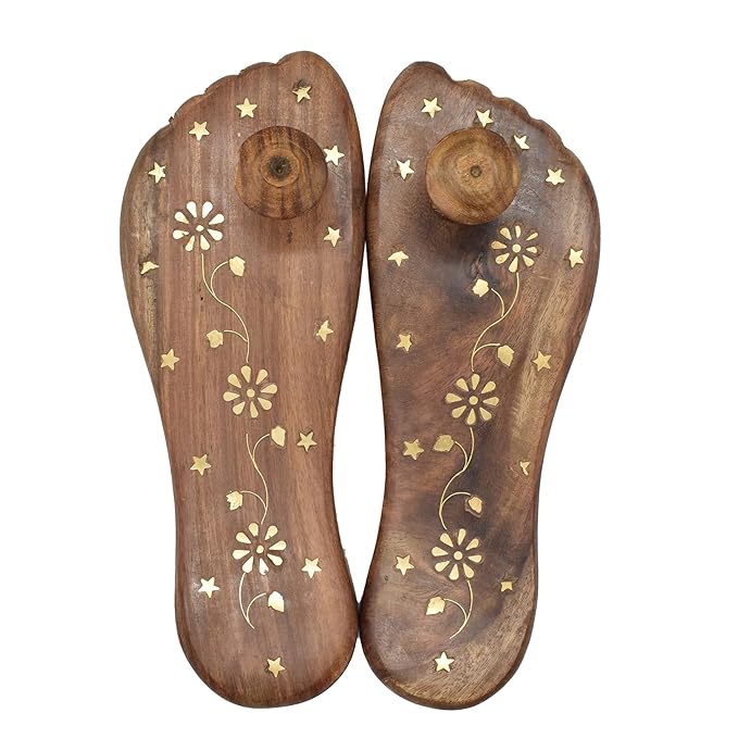 Handwork Wearable Wooden Chappal For Mandir Big Size