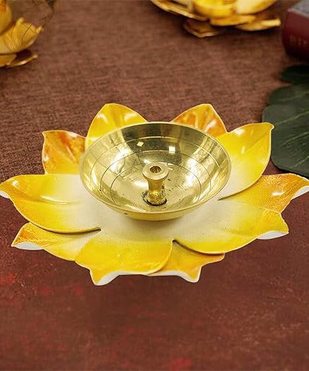 Brass Lotus Kamal Patti Diya for Diwali Decorations and Return Gifts
