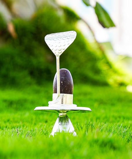 Rudraksha Narmadeshwar Shivling Jalhari Silver( 9- Inch)