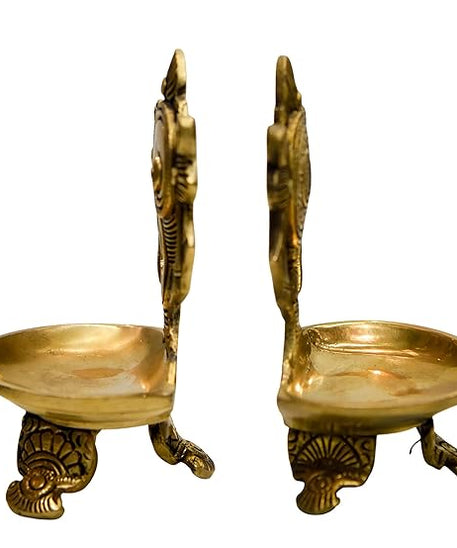 Shank Chakra Diyas Deepam Brass for Pooja Room and Festival Decoration