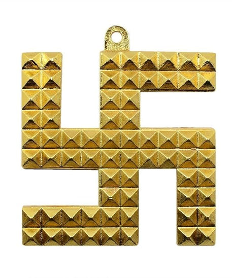 Brass Swastik Pyramid Wall Hanging