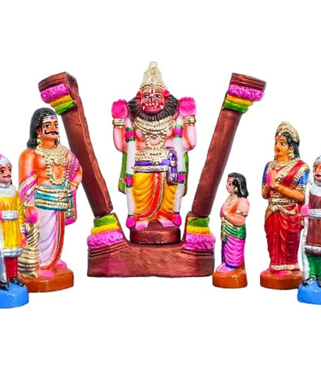 Bhaktha Prahaladha Set Handmade Clay Golu Dolls