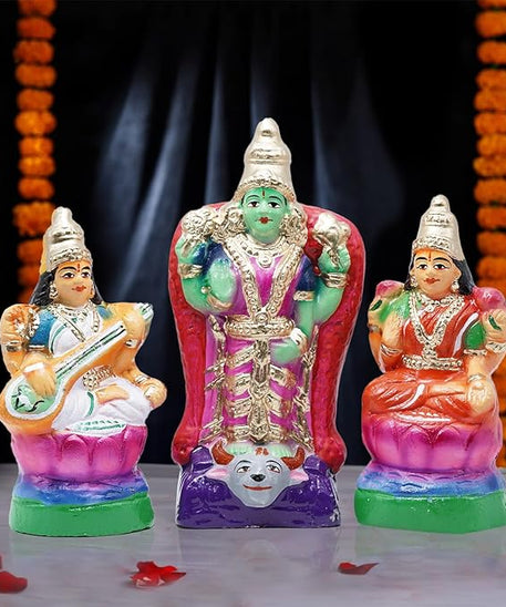 Lakshmi Parvati Saraswati Idols Golu Dolls Set of 3