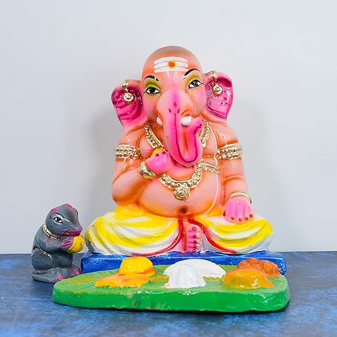 Bhojana Ganapati Kolu Bommai handmade Clay for Navarathri