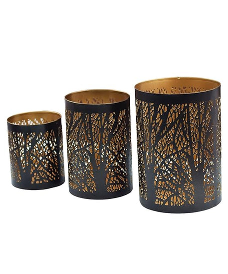 Metal Tea Light Candle Holders (Set of 3)