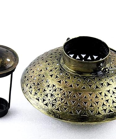 Cast Iron Degchi Style Tea Light Candle Holder for Home Decor