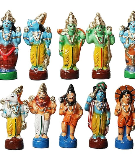 Dashavataram Golu Dolls Set OF 10-(6 inch HEIGHT)