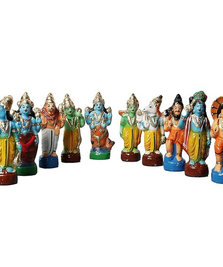 Dashavataram Golu Dolls Set OF 10-(6 inch HEIGHT)