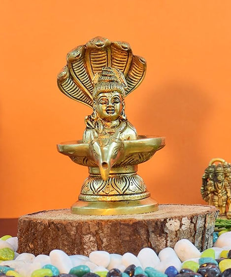 Shivalinga Abhishekam Set Brass Sculpture of Shiva with Nandi