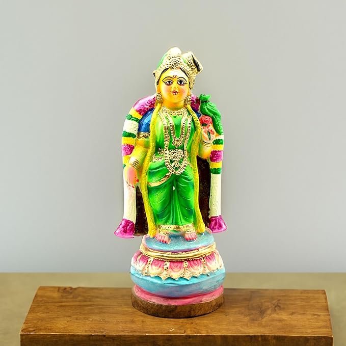 Andal Amman Navarathri Golu Dolls for Durga Pooja, Kolu Bommai/Bommalu for Navaratri/Dussera.(Heaight-9 Inch).