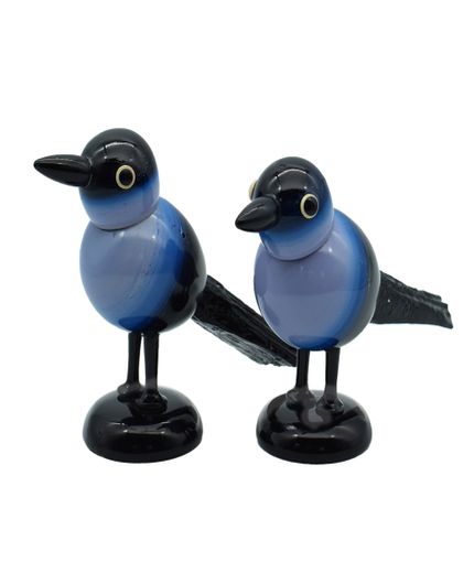 Wooden Birds Set Showpiece